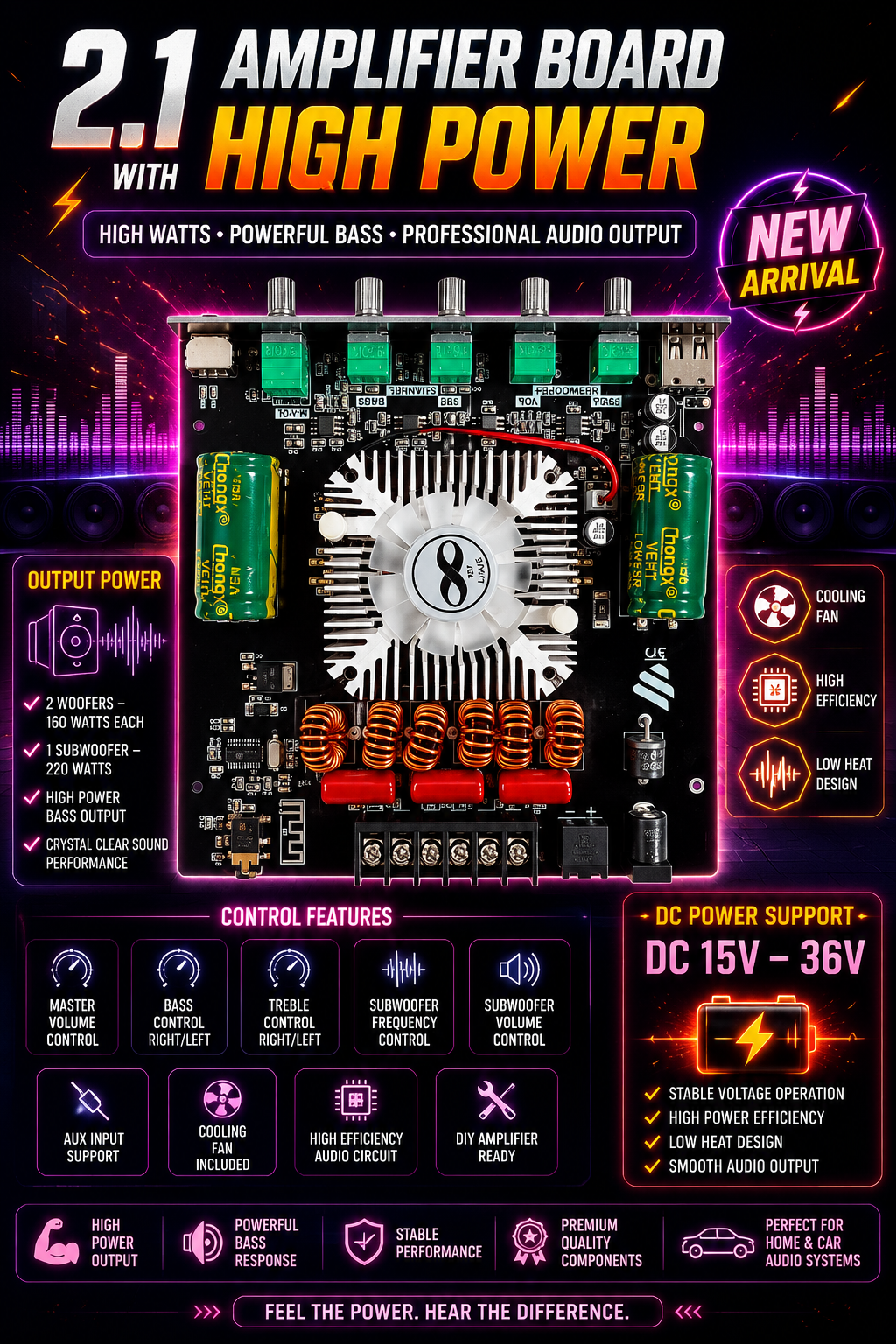 2.1 HIGH POWER AMPLIFIER BOARD WITH CONTROL (HT21)