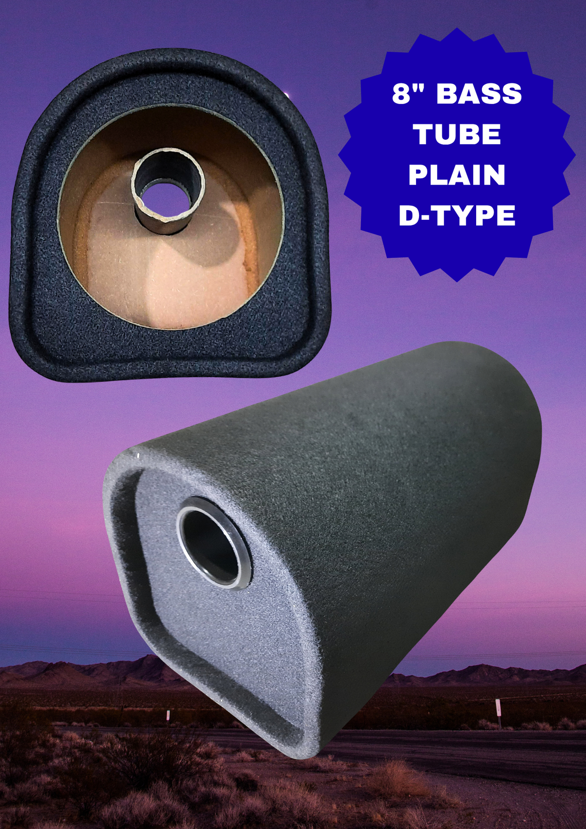 8" HALF ROUND BASS TUBE BOX