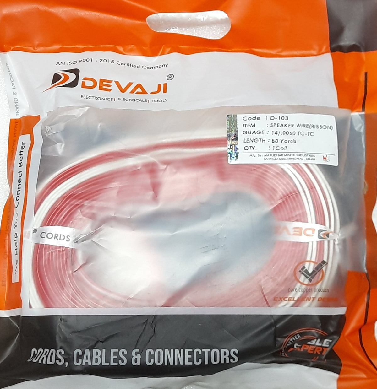 DEVAJI D-103 COIL COLOUR RED/WHITE