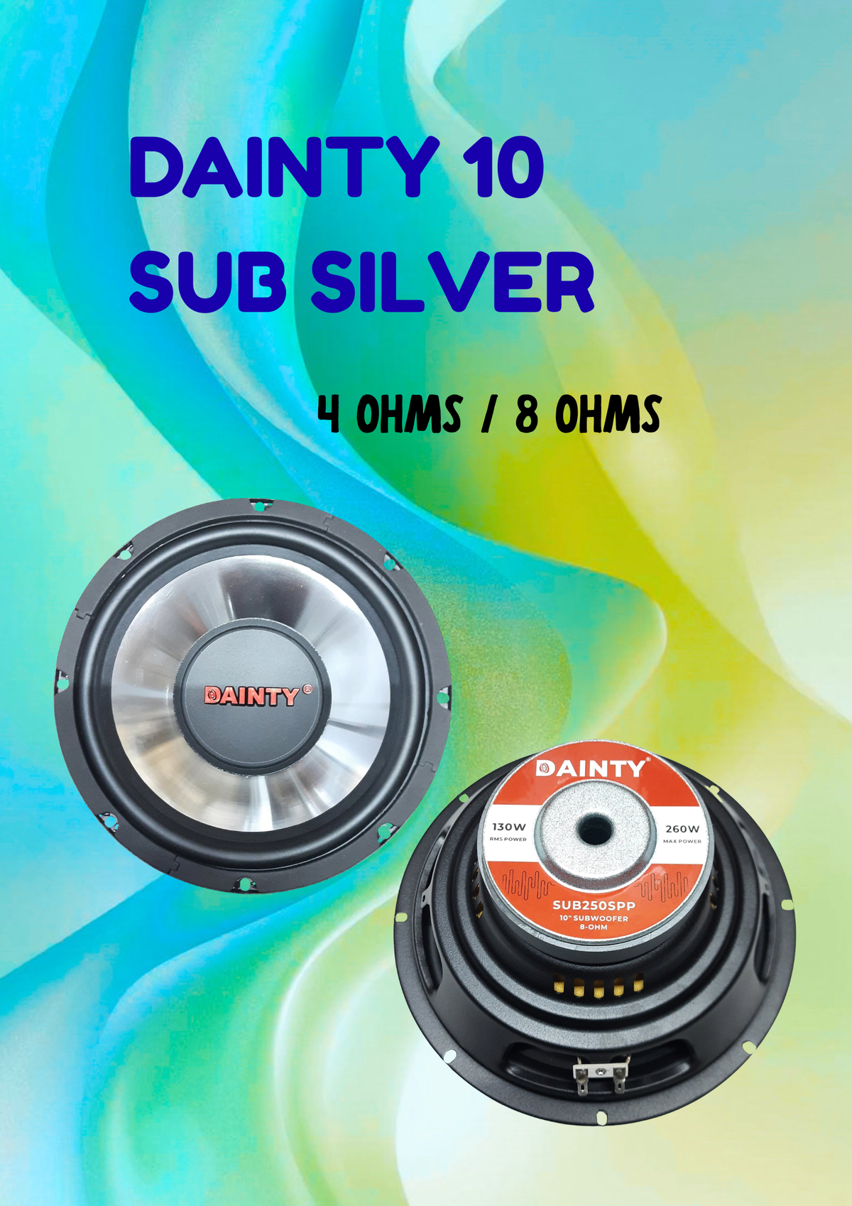 DAINTY 10" SUB SILVER 4OHM / 8 OHM
