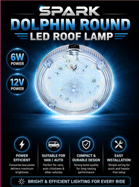 SPARK DOLPHIN ROUND LED ROOF LAMP 6W/12V