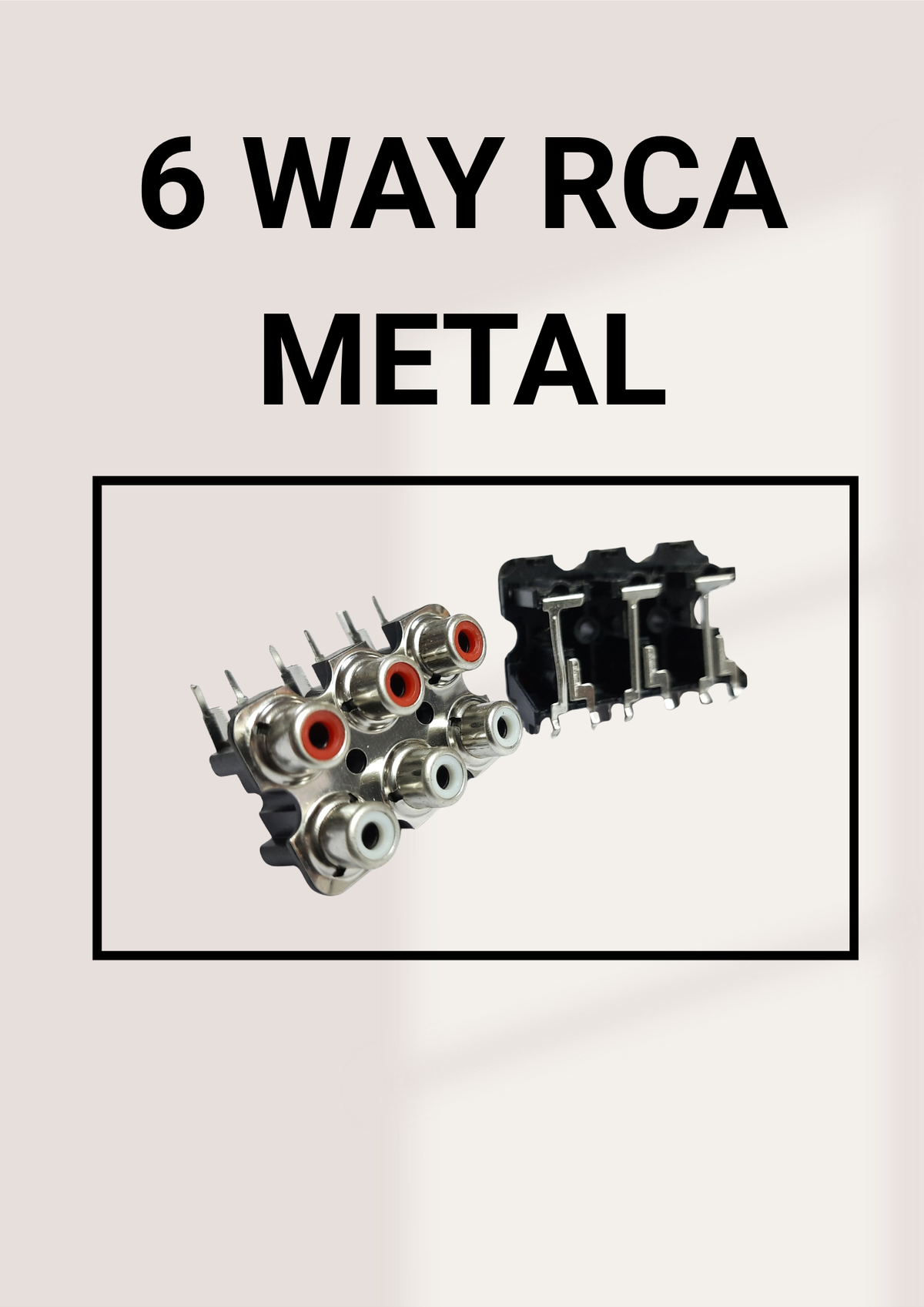 6 WAY RCA MP3 SOCKET - (METAL / PVC)