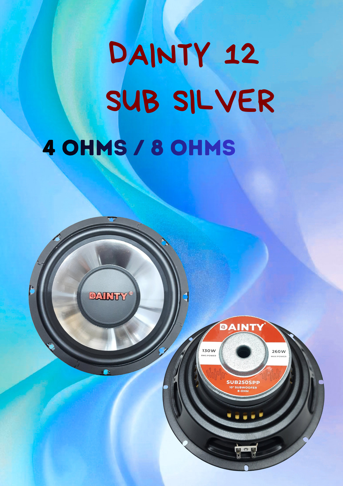 DAINTY 12" SUB SILVER 4OHM / 8 OHM