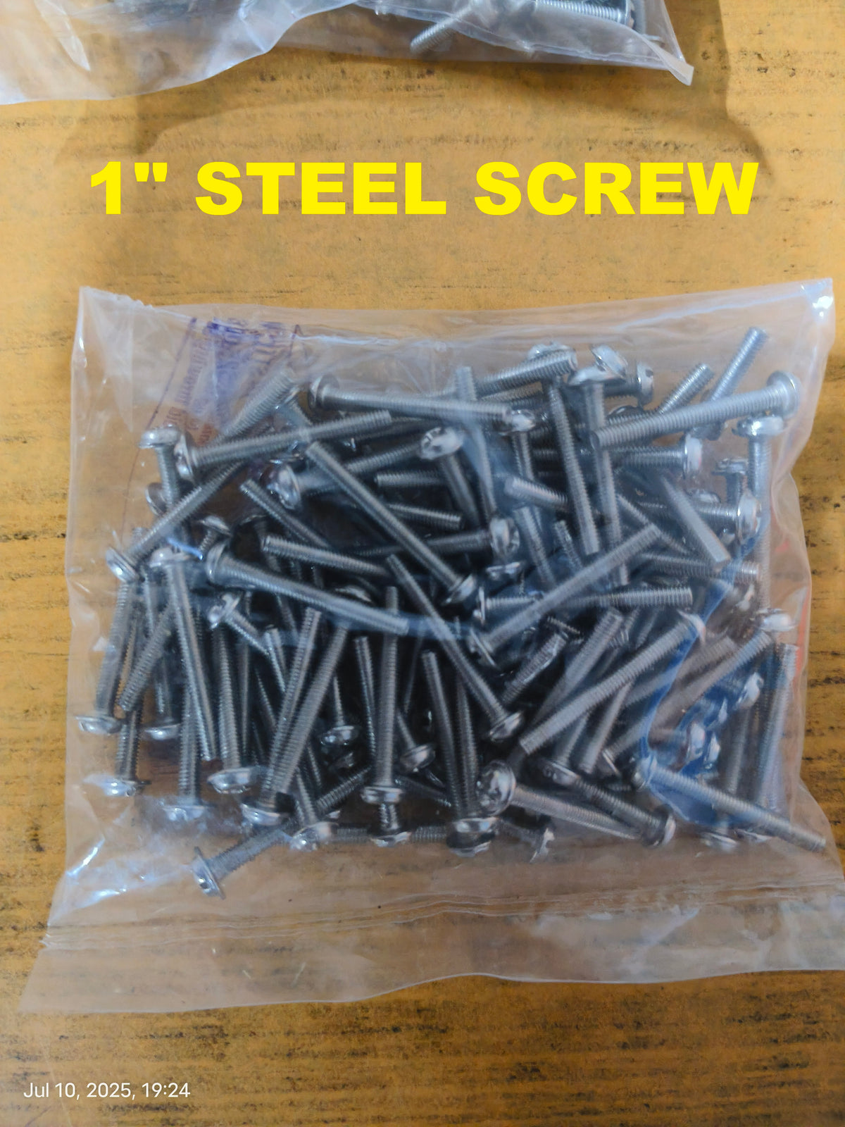 1" STEEL SCREW PKT / SCREW FOR PCB FITTING