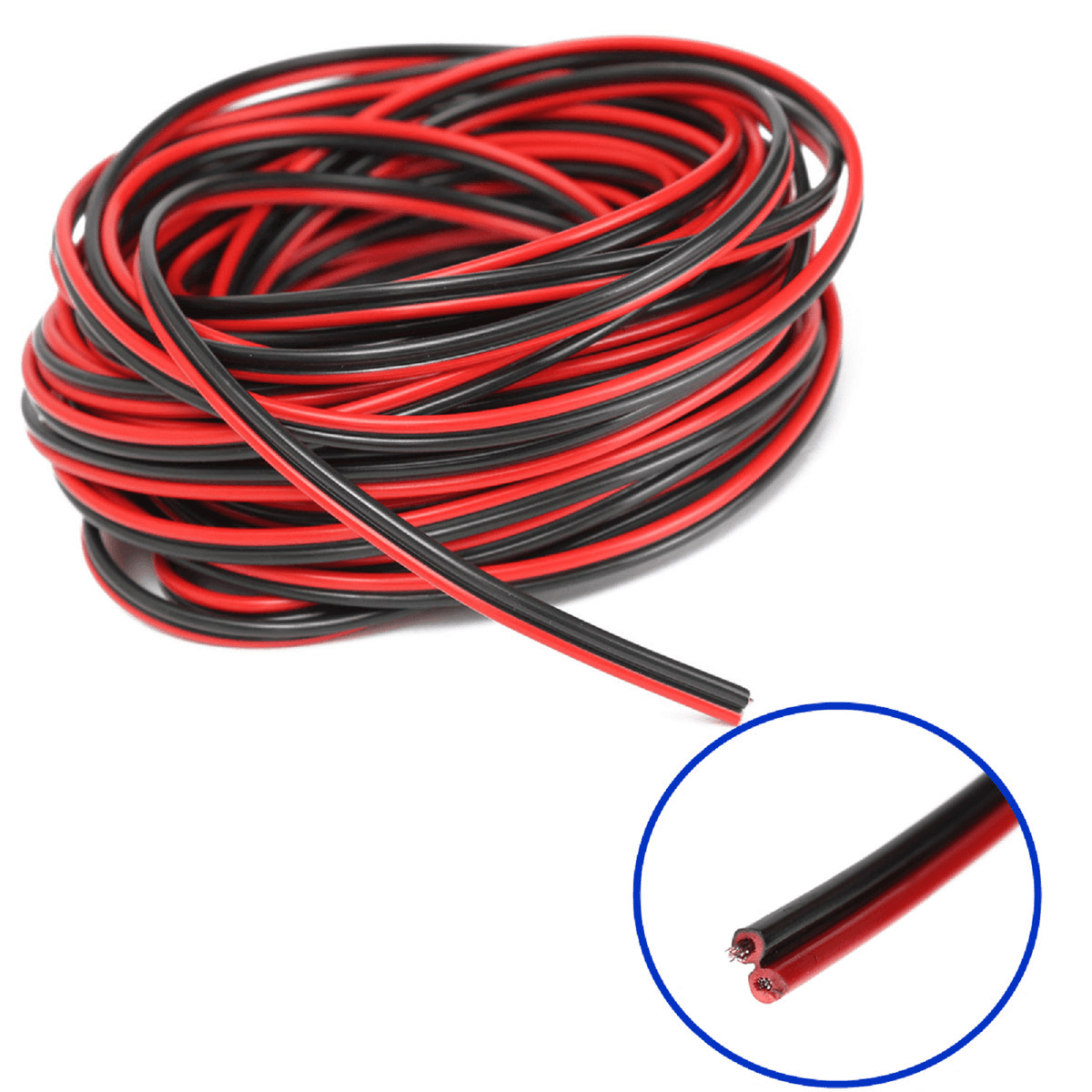 SPEAKER WIRE HEAVY RED/BLACK (1meter)