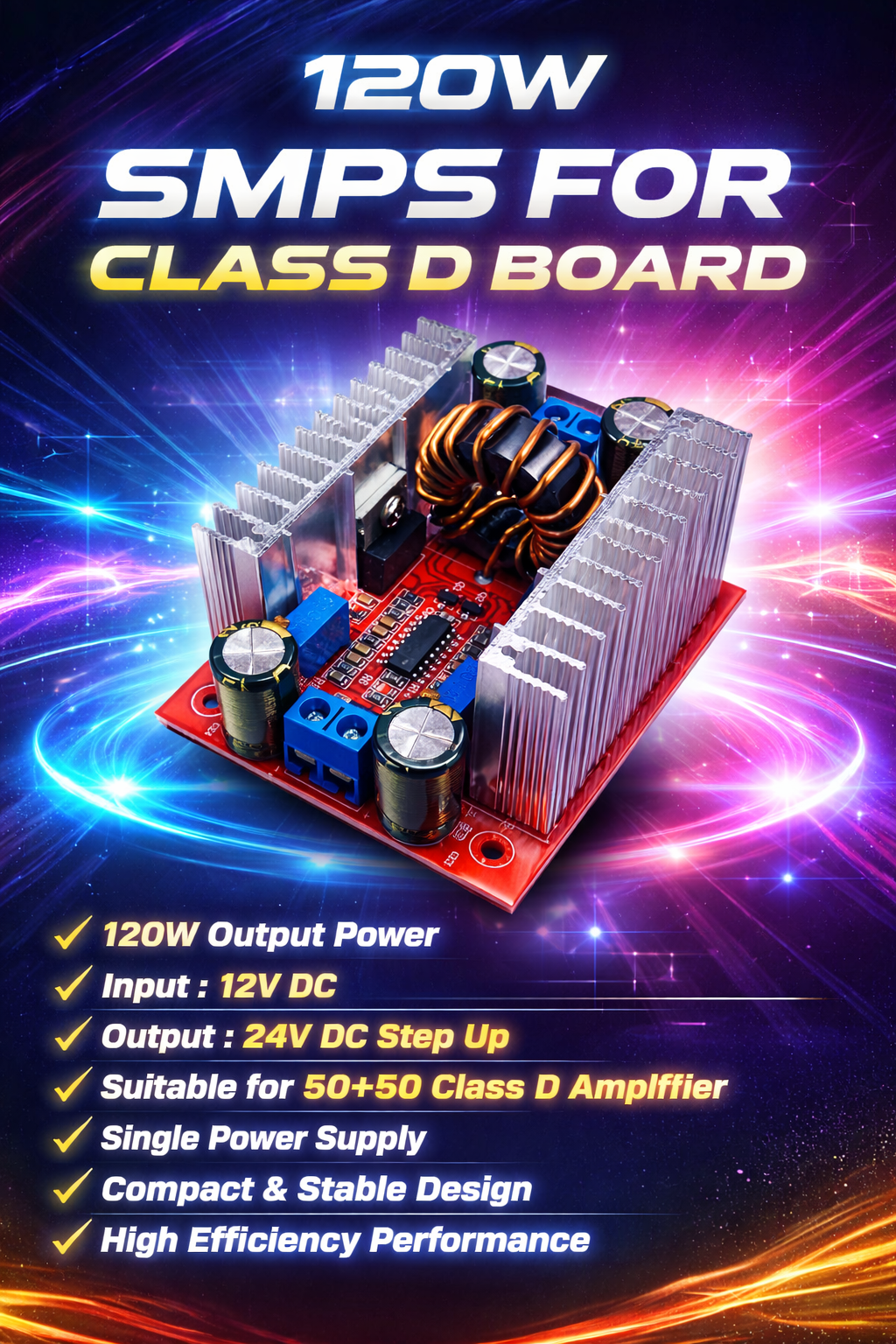 120W SMPS FOR CLASS D BOARD