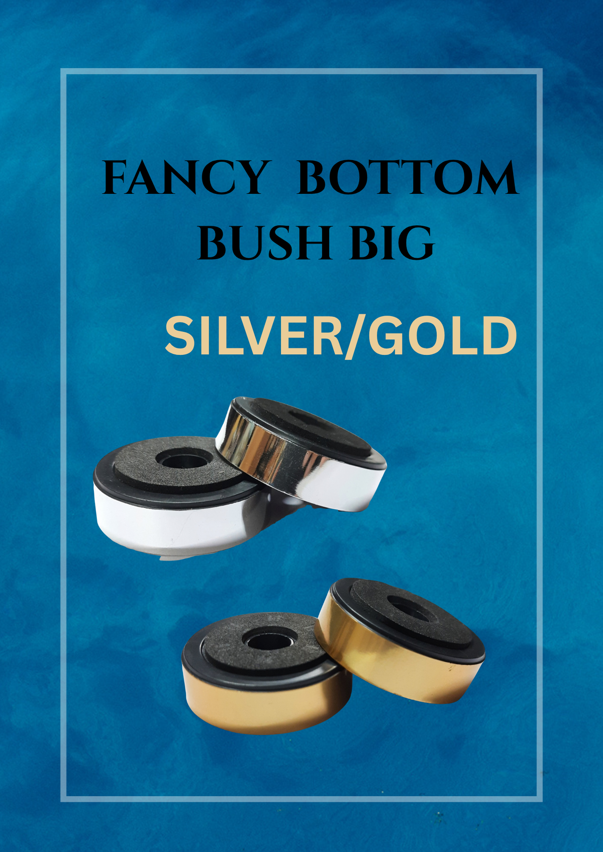 FANCY BOTTOM BUSH SILVER BIG(4PCS)