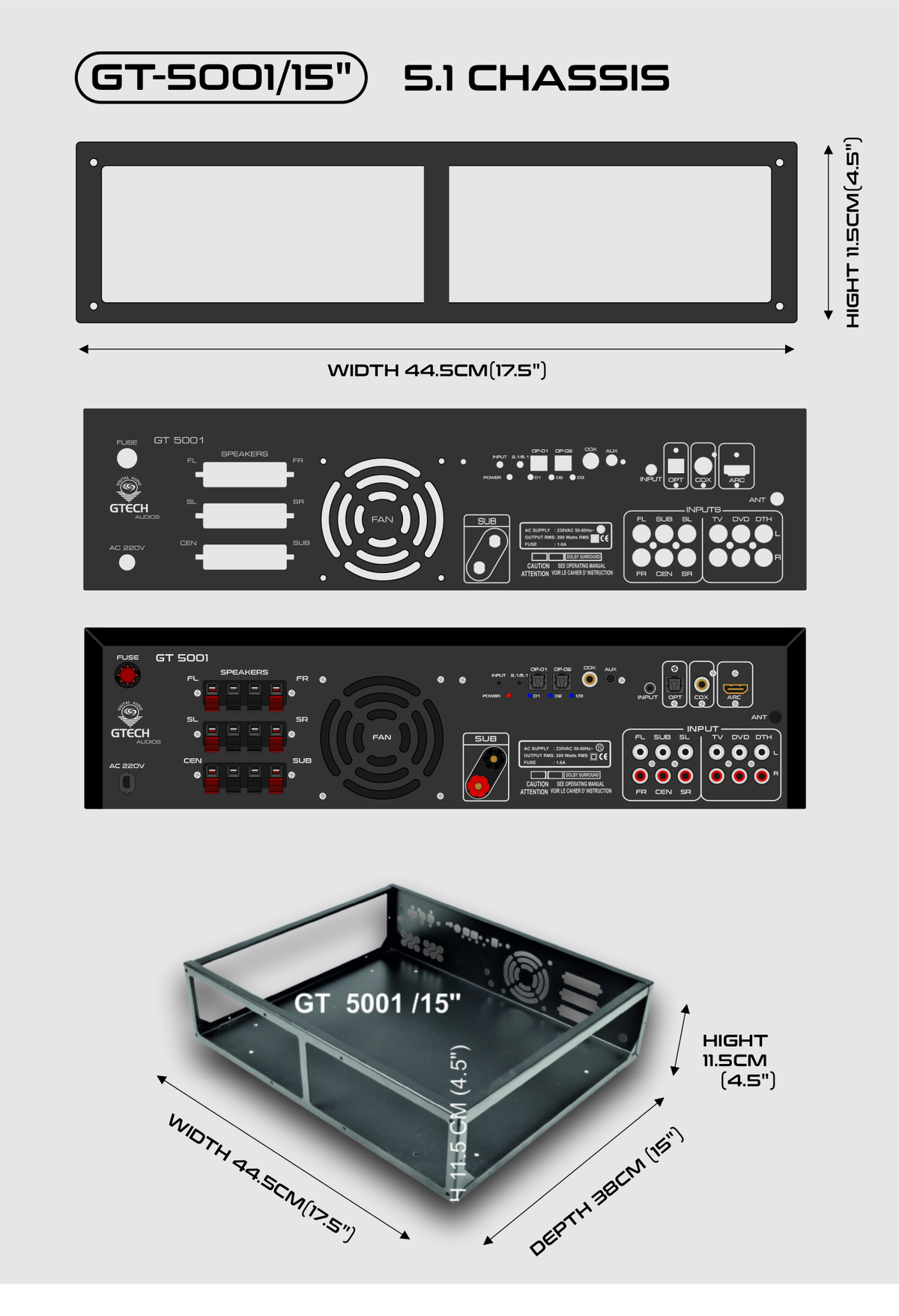 GT 5001 DEPTH +CONTROL PANEL