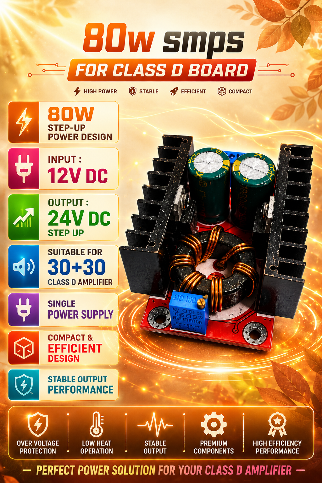 80W SMPS FOR CLASS D BOARD