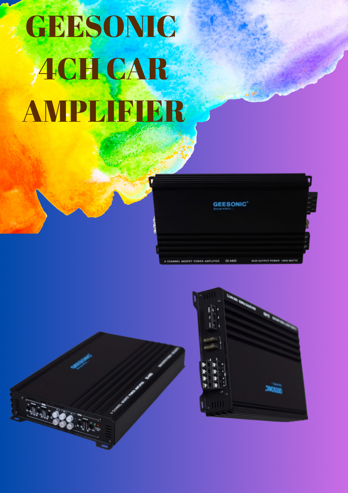 GEESONIC 4CH SUB AMP