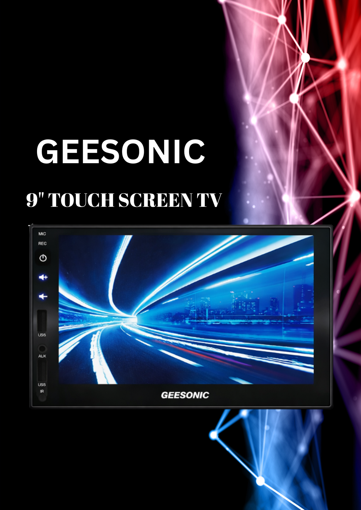 GEESONIC 9" TOUCH SCREEN TV