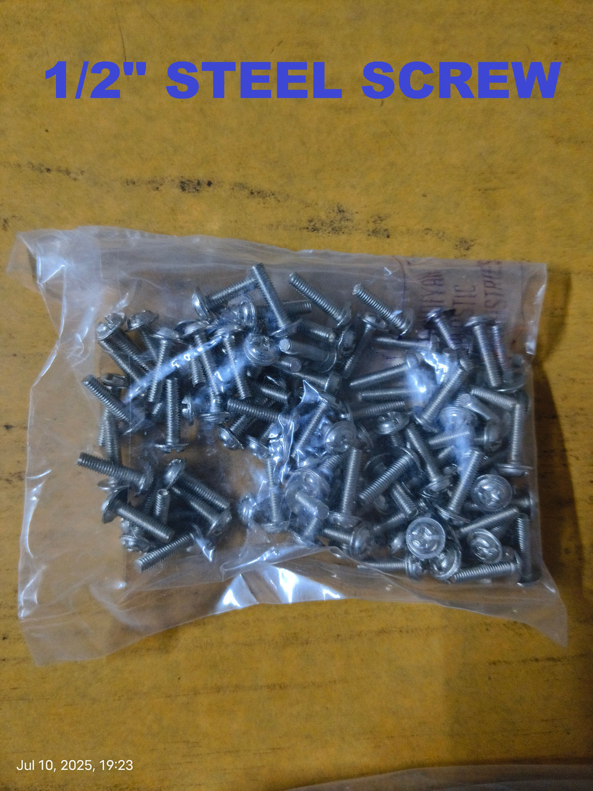 1/2" STEEL SCREW PKT / SCREW FOR PCB FITTING