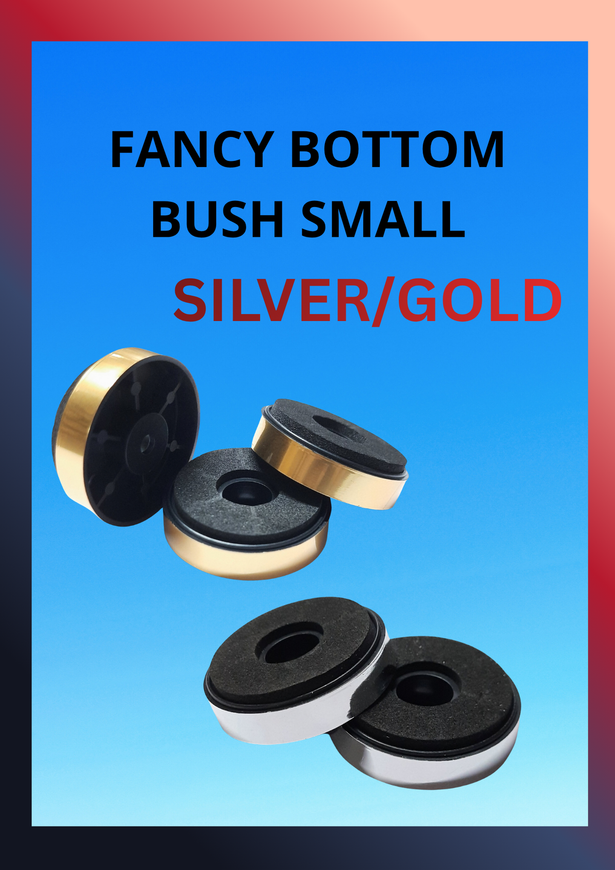 FANCY BOTTOM BUSH GOLD SMALL(4PCS)