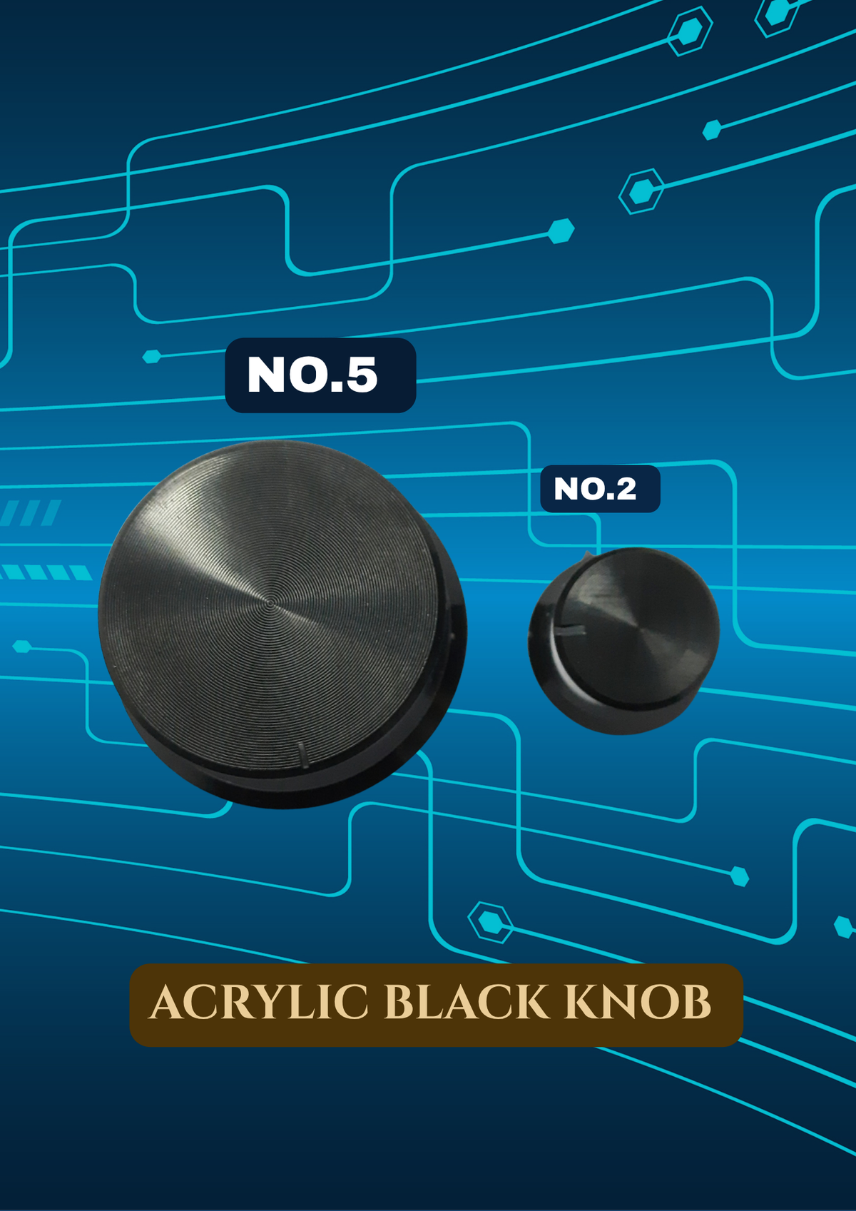 NO.2 KNOB FANCY BLACK