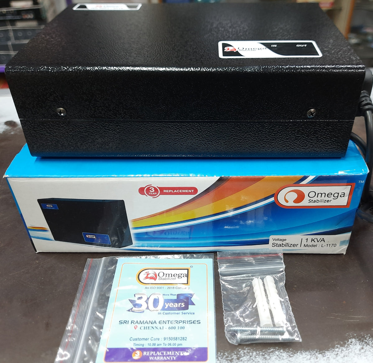OMEGA STABILIZER 1KVA(MODEL L-1170)
