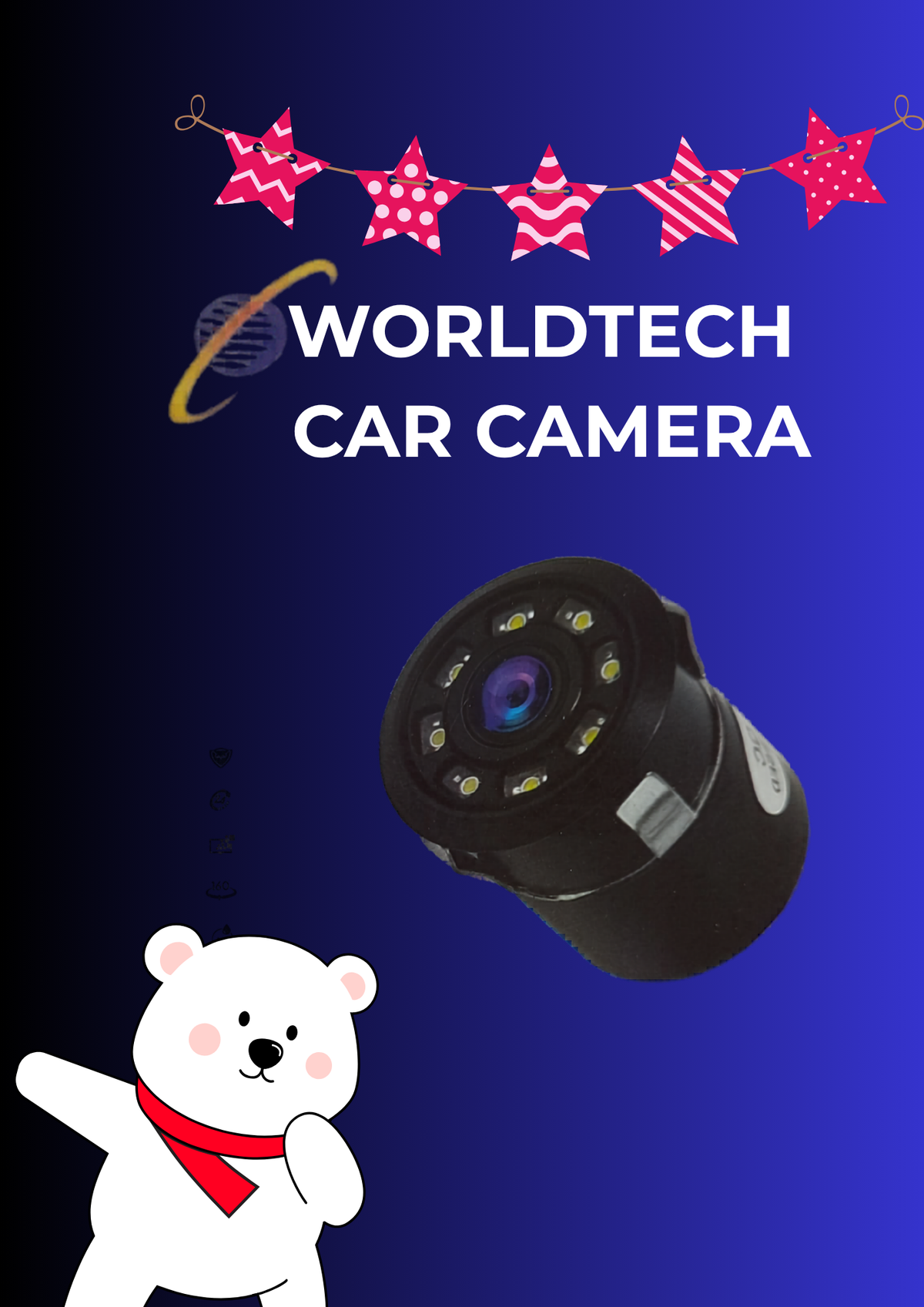 WORLDTECH HD LED CAR CAMERA