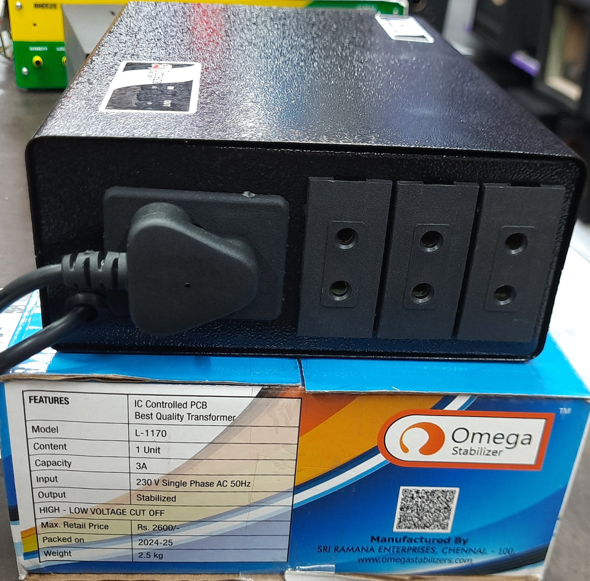 OMEGA STABILIZER 1KVA(MODEL L-1170)