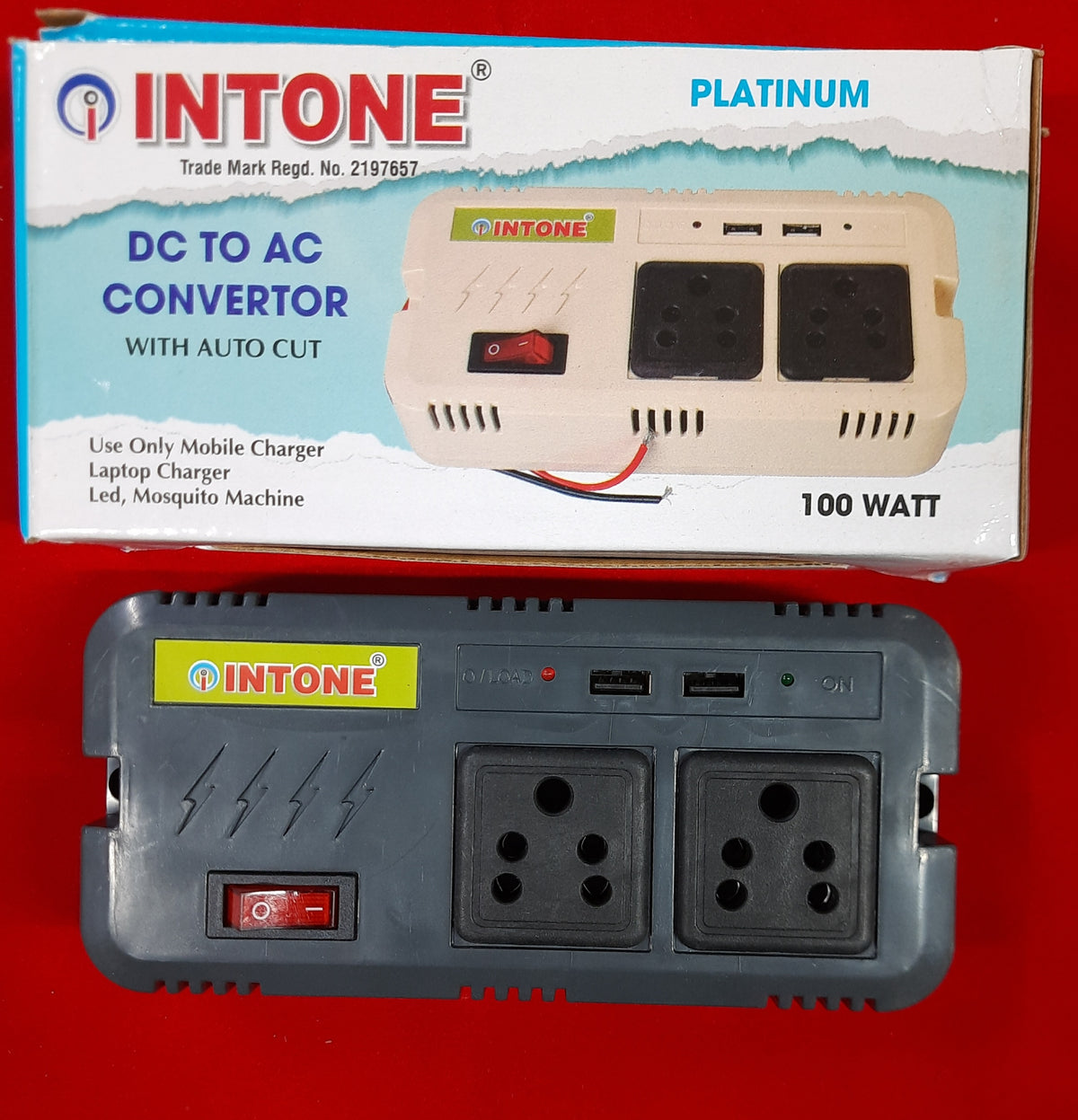 INTONE DC TO AC CONVERTER WITH AUTOCUT (PLATINUM) - MAXIMUM 100W
