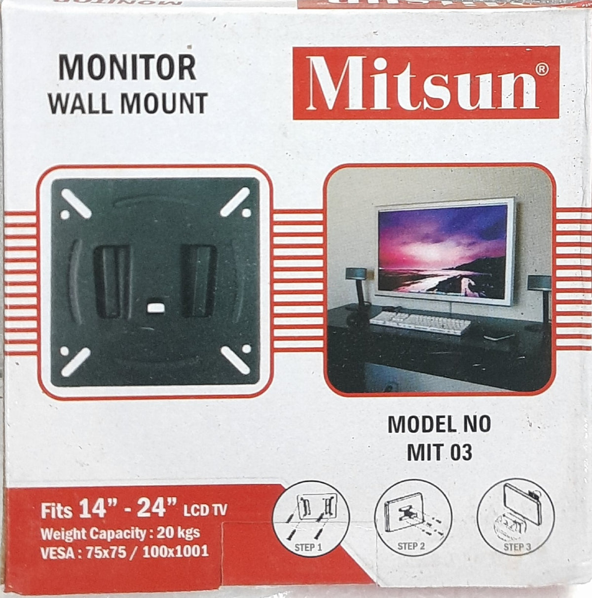 MIT-03 MONITOR WALL MOUNT (small) 14"-24"