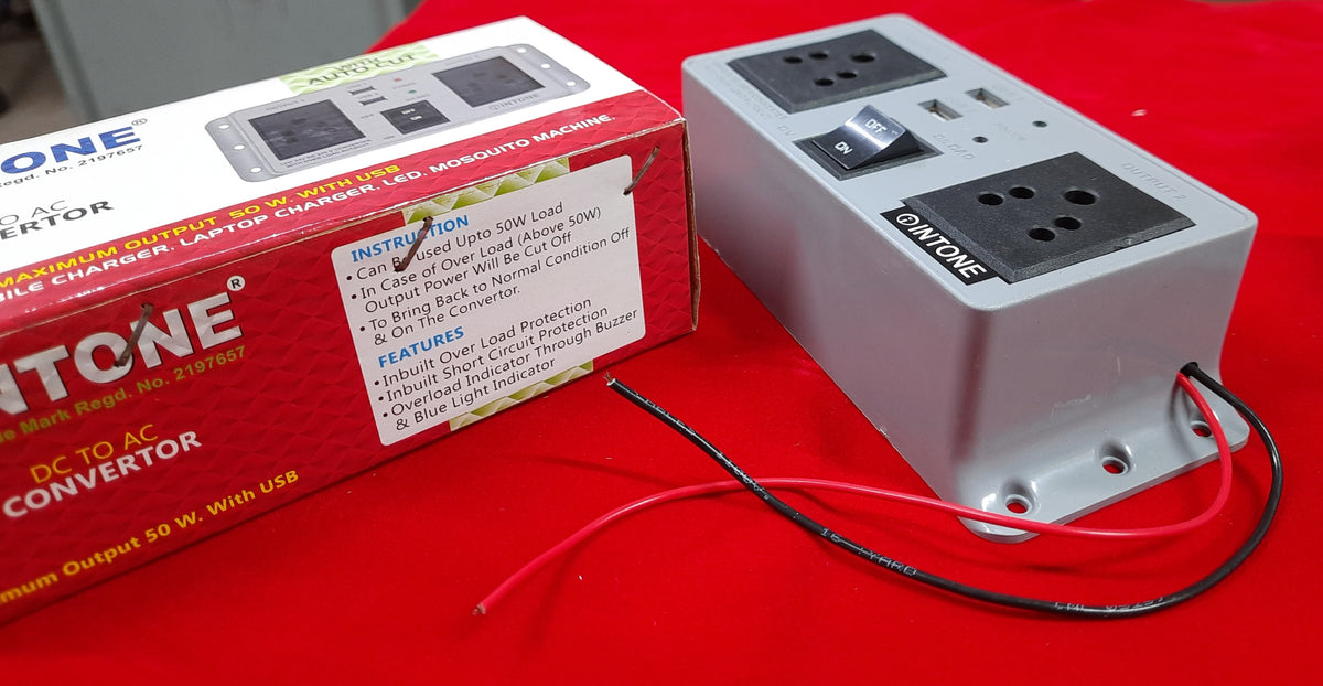 INTONE DC TO AC CONVERTER WITH AUTOCUT - MAXIMUM 50W