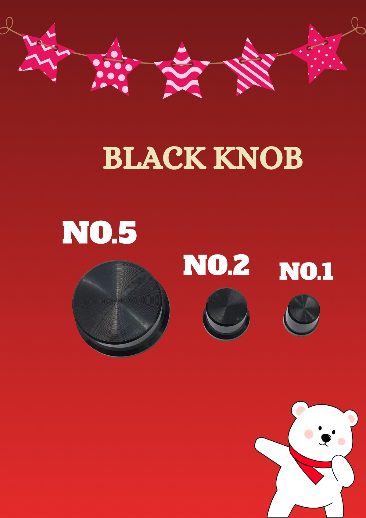 NO.1 KNOB FANCY BLACK