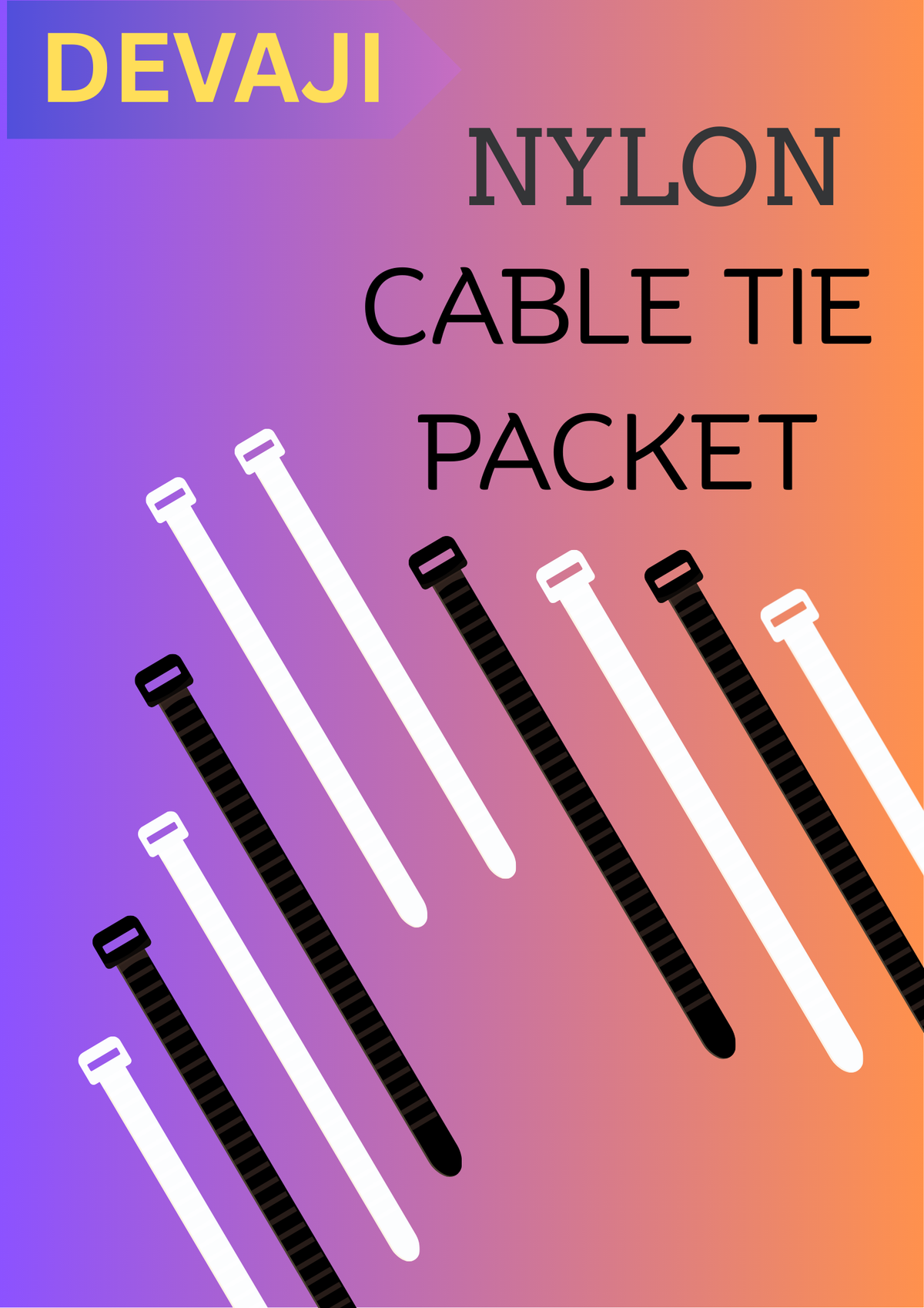 CABLE TIE BIG WHITE D-505