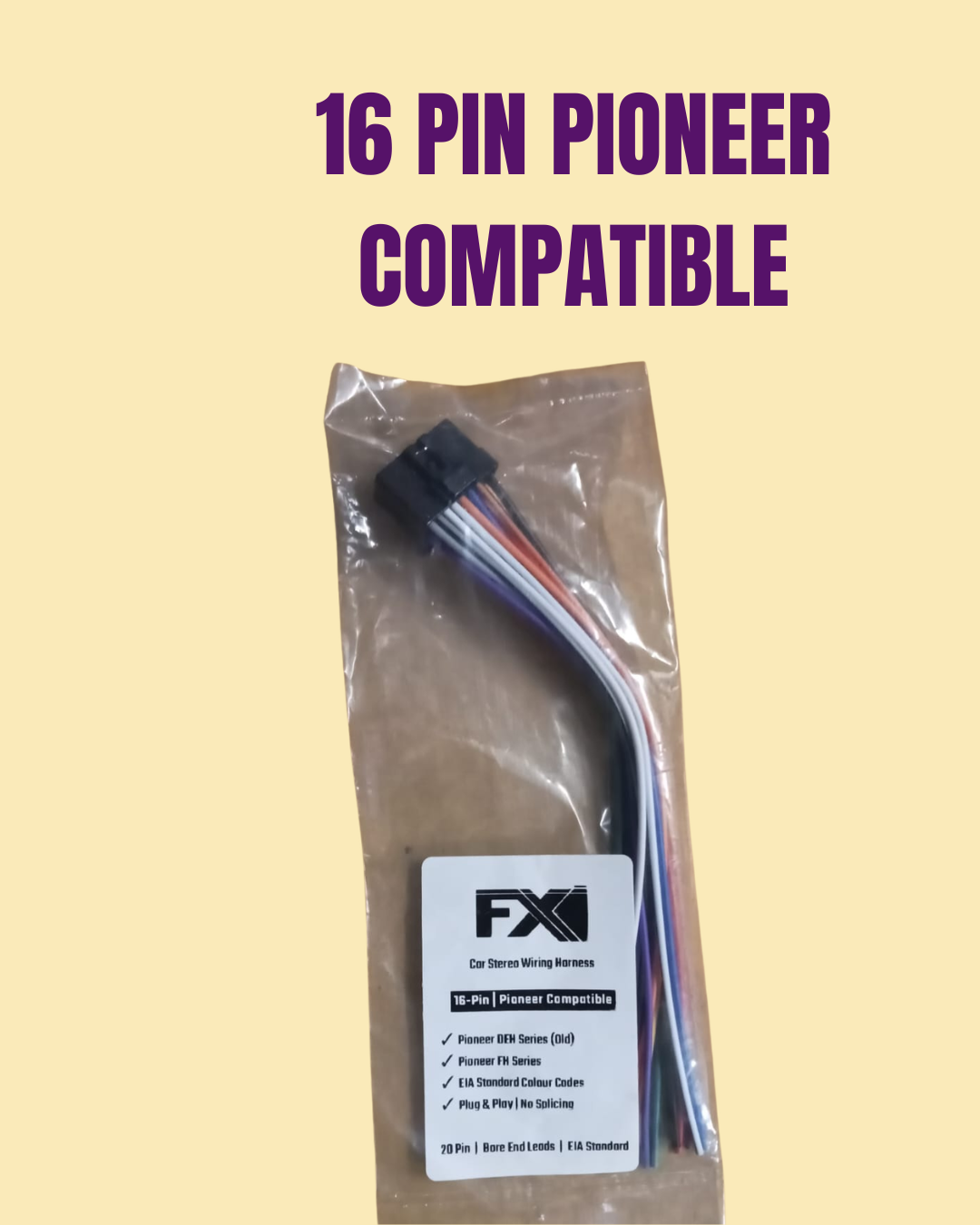CAR DC CORD - 16 PIN POINEER COMPATIBLE(OLD)