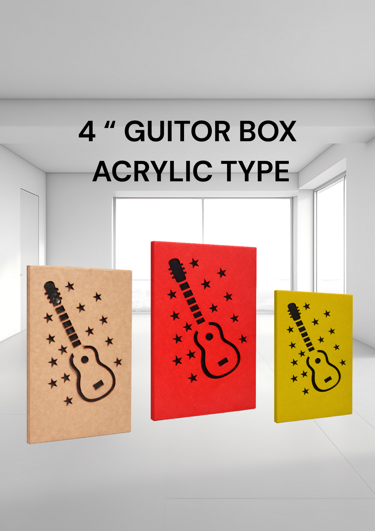 4" GUITAR BOX (ACRYLIC)