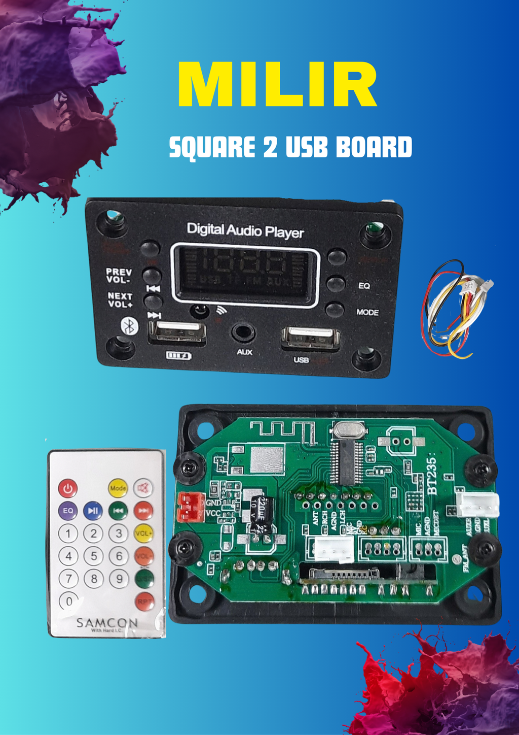 MILIR SQUARE 2-USB BOARD
