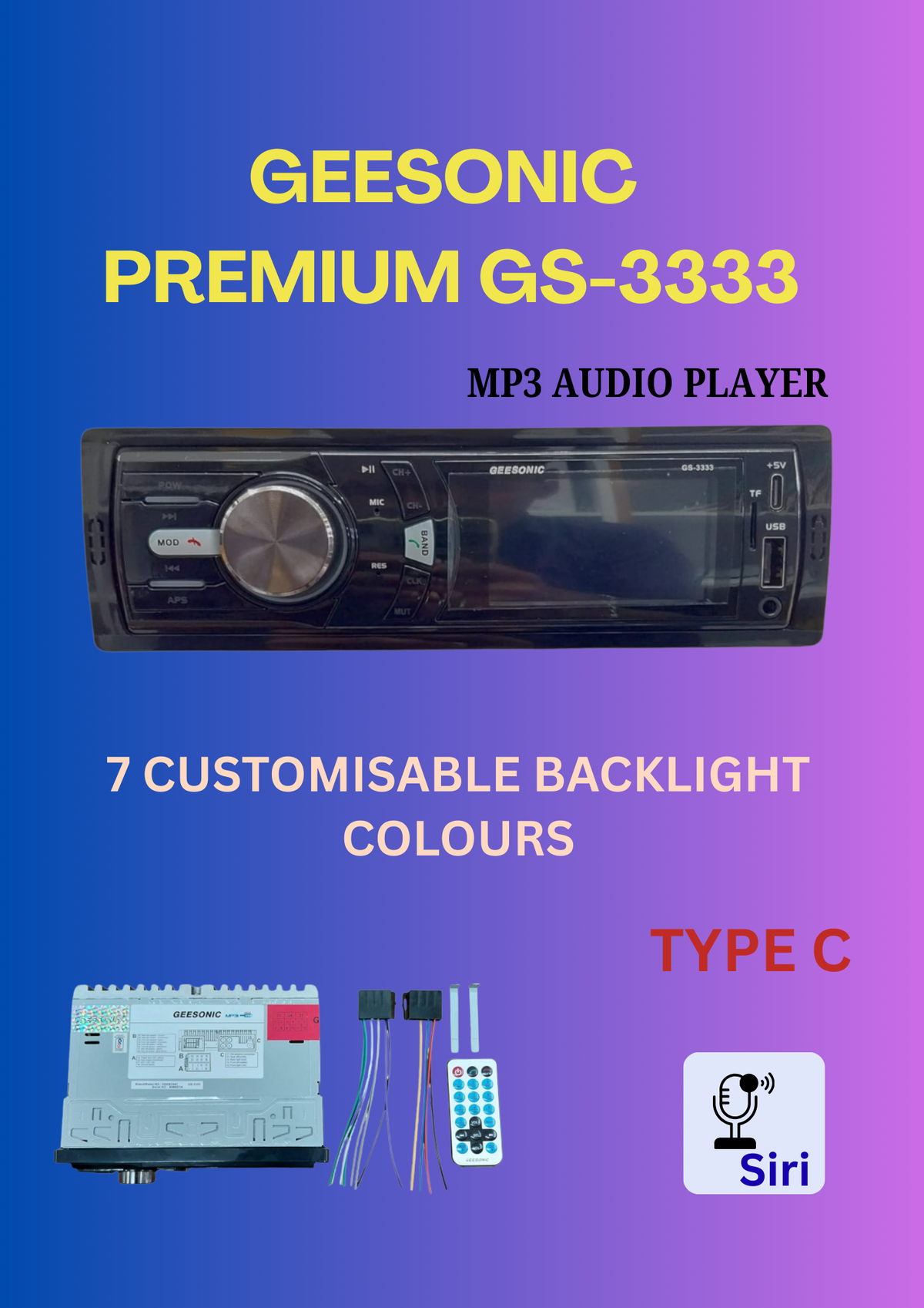 GEESONIC PREMIUM CAR SET GS-3333