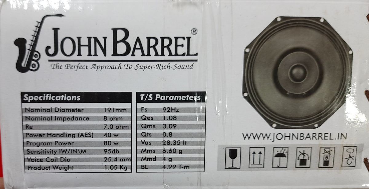 JOHN BARREL 8" FULLRANGE SPEAKER
