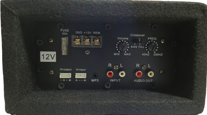 CAR SUB AMP WITH WOODEN BOX