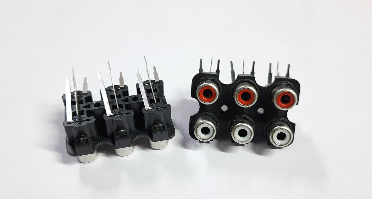 6 WAY RCA MP3 SOCKET - (METAL / PVC)