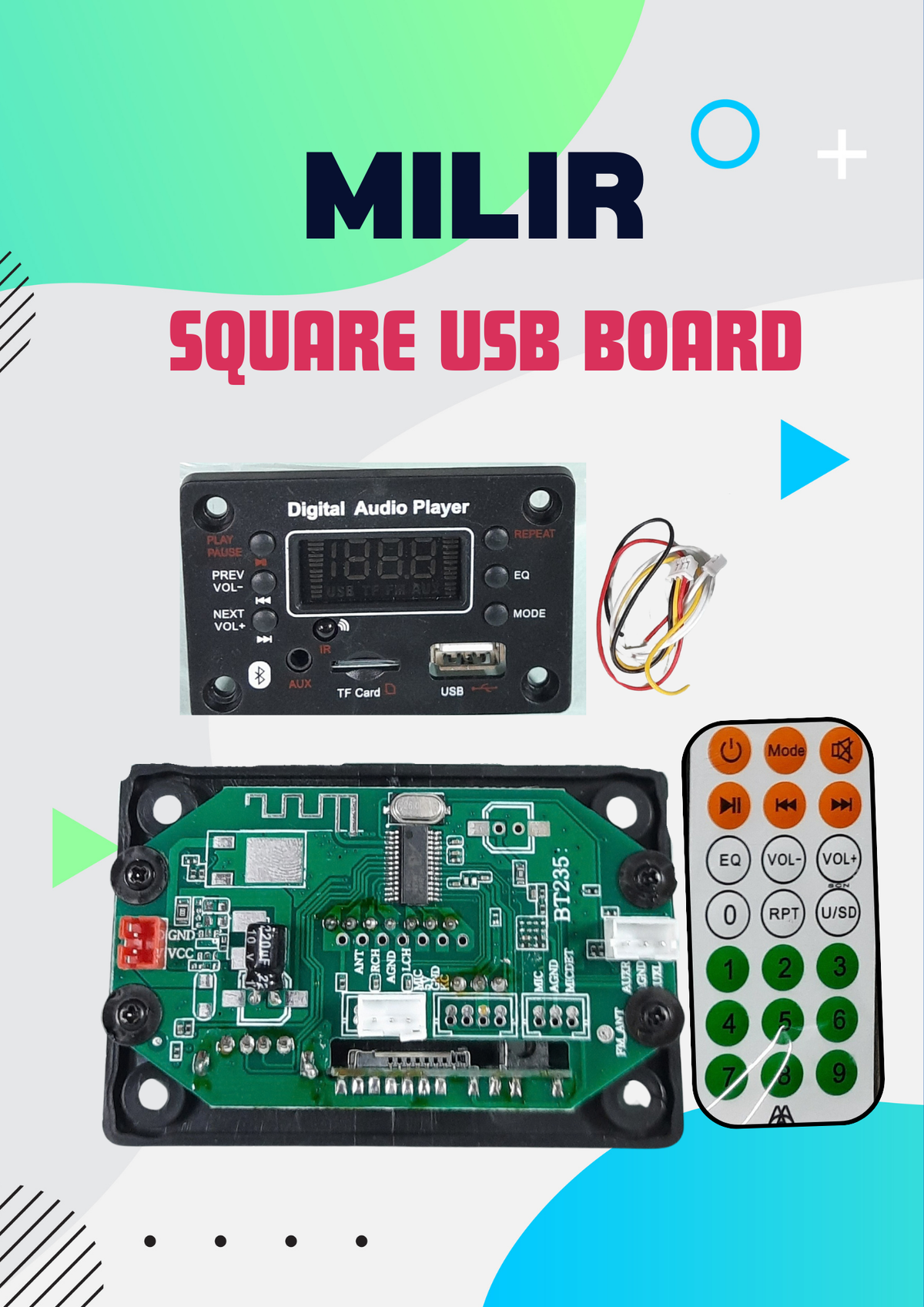 MILIR SQUARE USB BOARD