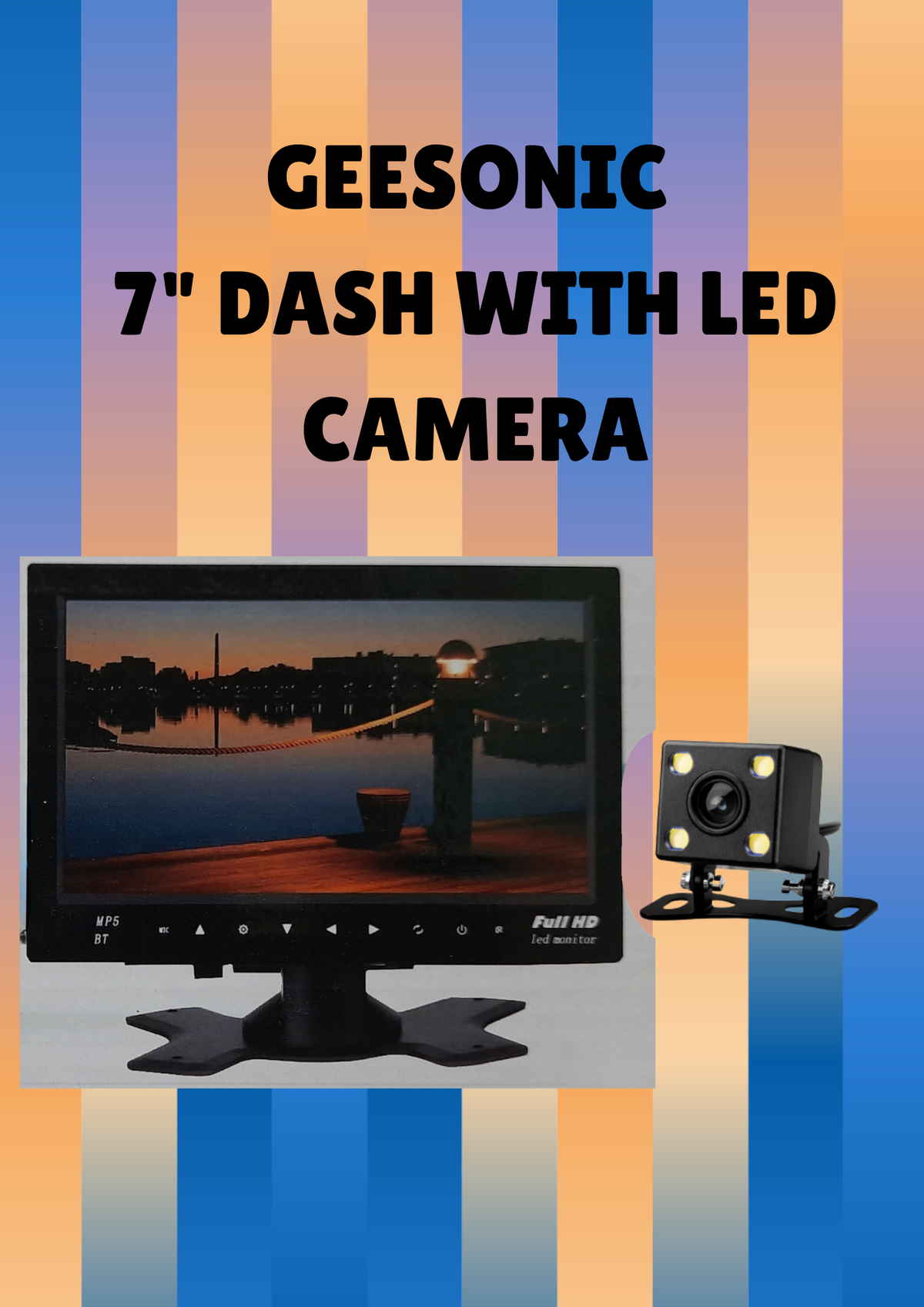 GEESONIC 7 DASH WITH LED CAMERA
