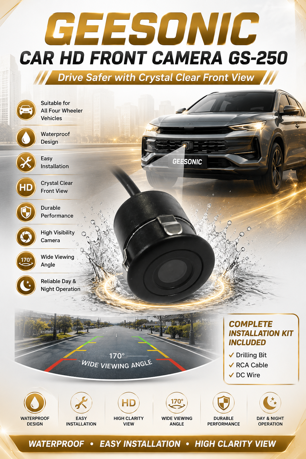 GEESONIC GS-250 CAR HD FRONT CAMERA