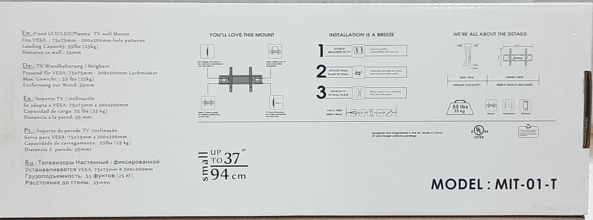 MIT-01T TILT MOUNT 14"-37"