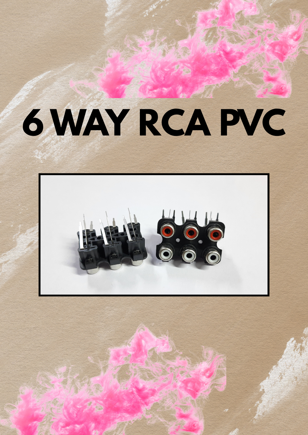 6 WAY RCA MP3 SOCKET - (METAL / PVC)
