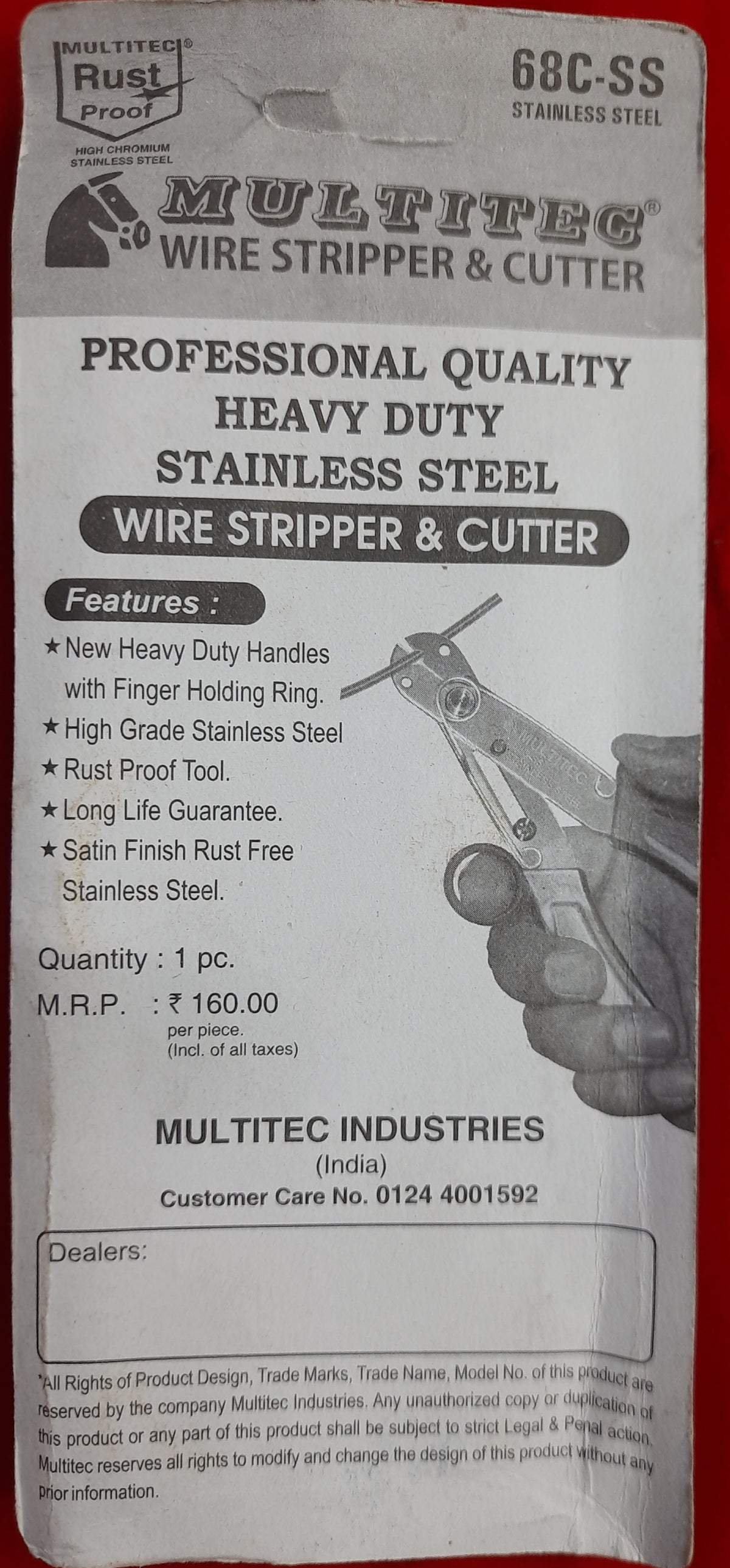 MULTITEC 68C STAINLESS STEEL WIRE CUTTER