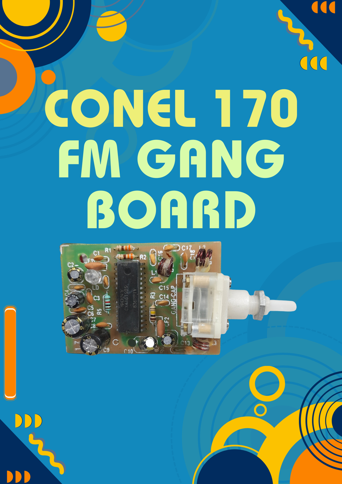 CONEL 170 FM GANG BOARD WITH AUDIO