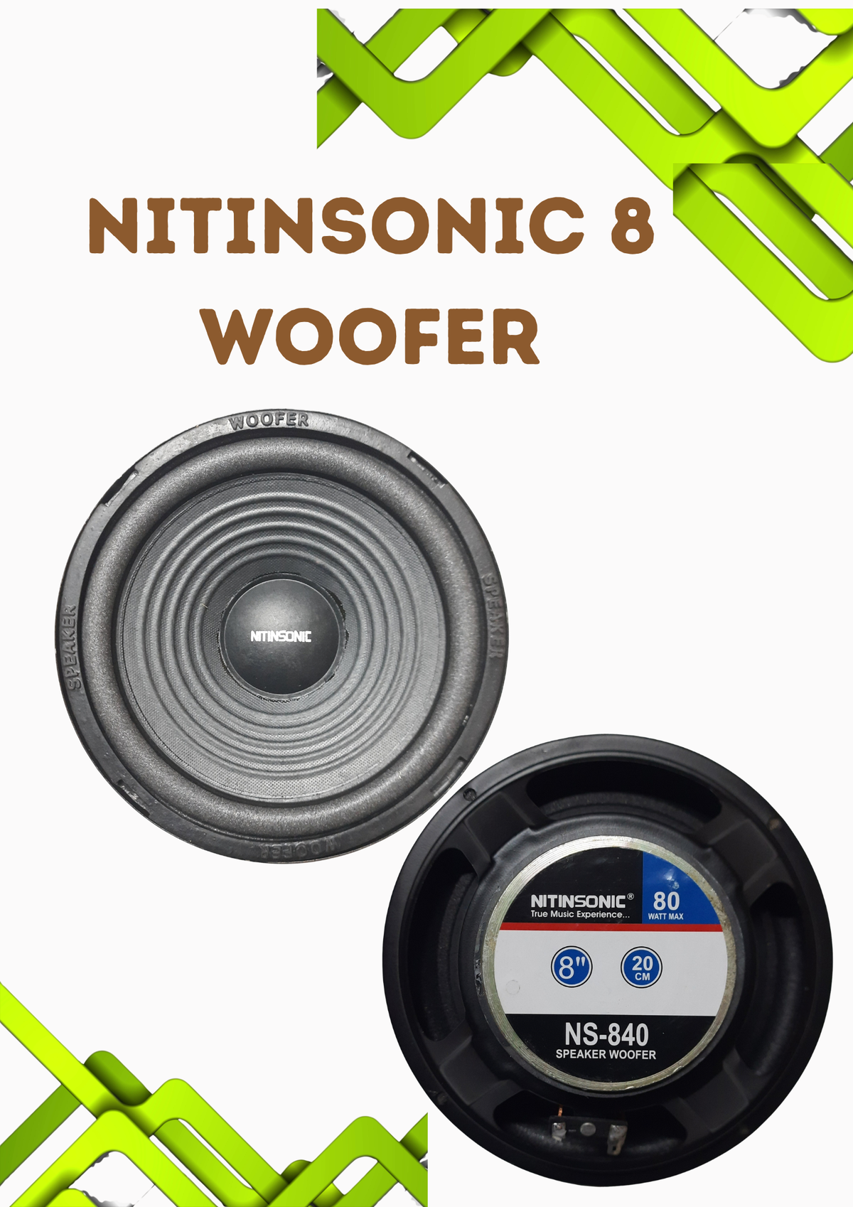 NITIN 840W 8" WOOFER