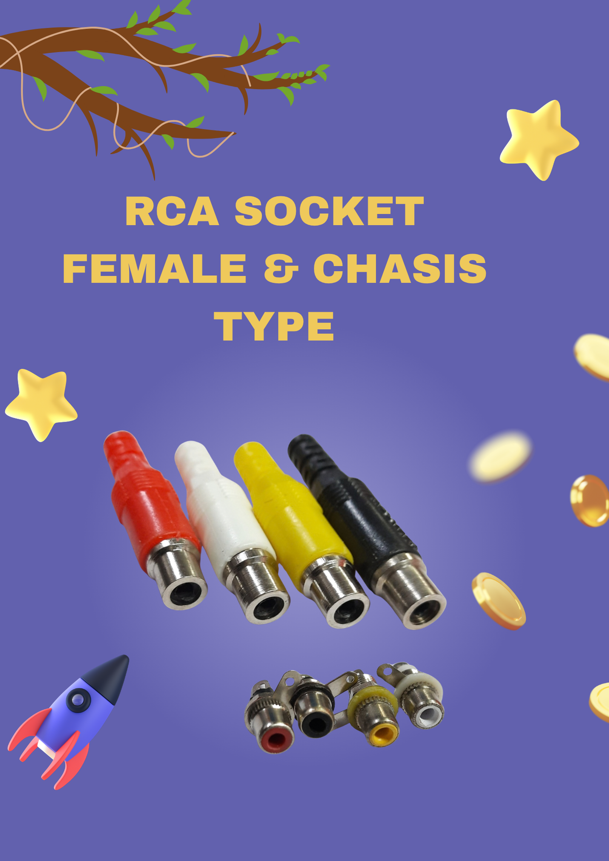 RCA SOCKET PIN TYPE